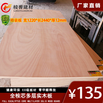 Solid Wood multi-layer Board full eucalyptus core 12mm environmental protection E0 grade plate plywood building materials furniture wardrobe whole board plywood