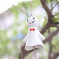 Handmade ceramic large wind chimes Sunny day doll cute pendant Home balcony car bell pendant