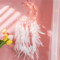 Girl heart room dream catcher net material diy wind chimes hanging bedroom handmade finished small pendant room decorations