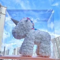 Net red eternal flower Unicorn Lover Birthday gift Rose Bear gift box Tanabata Valentines Day gift to girlfriend