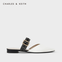 CHARLES&KEITH22 summer new CK1-70920094 lady hollowed-out tripped with pointed low heel Mueller shoes