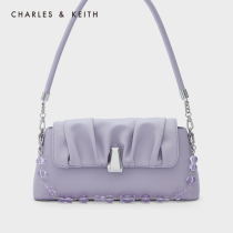 CHARLES & KEITH SPRING and SUMMER womens bag CK2-20671244 Really sweet lady beaded pleated armpit bag
