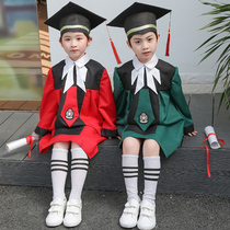 Kindergarten Bachelors in children Doctoral clothes Photo Clothing Graduation Clothes Graduation Gown Doctoral Cap Elementary School Graduation Gown