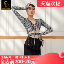 dancebaby Latin dance practice uniforms women 2021 new dance uniforms professional modern dance tassel tops ZD321