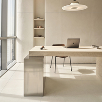 Wai Ji Low Saturation Large Board Micro Cement Toilet Tile 900 × 1800 Living Room Lobby Plain Floor Tile