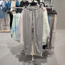 Xinjiang cotton hot air 2021 summer new womens knitted casual pants thin beam feet F28W1200