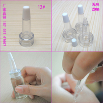 High quality transparent colorless and tasteless soft flare head 13#20 essential oil stock solution beauty liquid penicillin bottle universal drip nozzle