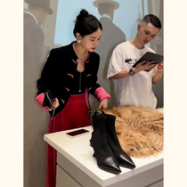 Autumn and winter 2022 new womens Korean style chic design sense niche new Chinese style buckle black thick coat autumn