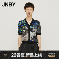(Mall same section) JNBY Jiangnan Boucoat 22 Summer New Sweater Knit Cardiovert short sleeves 5M2391170