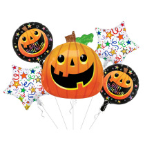 Halloween ornaments small pumpkin balloon bat kindergarten bar mall party event scene arrangement props