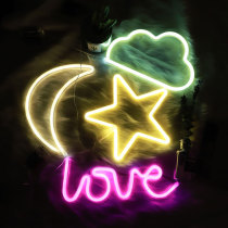 ins Neon light string Romantic New Years Day Room decoration lights Colorful lights Atmosphere confession arrangement Romantic net red light