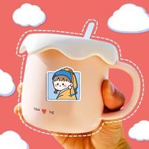 ins cute bear rabbit expression hand account sticker blue water cup mobile phone case decoration waterproof no trace sticker