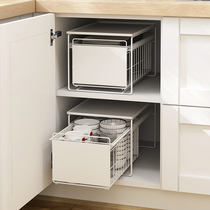 Pingzhi Cabinet cup glass pull-out storage rack countertop teacup mug drawer storage rack