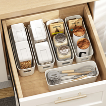 Pinci kitchen finishing drawer condiment storage box plastic cabinet snacks sundries storage frame desktop partition basket