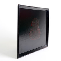 Rectangular applique cloth wood pallet Japanese style anti-slip plate lacquered ware tea tray wooden tray