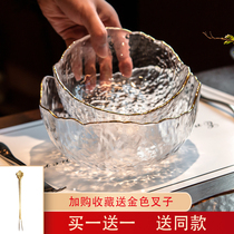 Japanese Phnom Penh glass bowl salad bowl bowl set household soup bowl rice bowl noodle bowl creative dessert bowl dish tableware