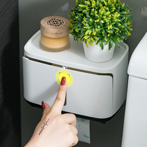 Toilet tissue box Non-punching toilet paper box toilet paper rack creative toilet paper box waterproof roll paper box