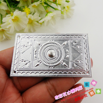 New stage performance Miao Miao female simulation silver clothing diy material decoration rectangular sun card