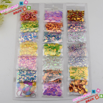 DIY material bulk sequins DIY handmade sequins foreign sequins 15 yuan a board 21 kinds of sequins board