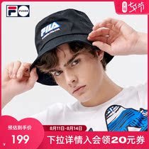 FILA FUSION FILA tide brand couple round hat 2021 summer new fashion printed lanyard fisherman hat