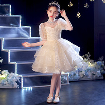 Childrens dress Princess dress high-end Girl Flower Girl Wedding dress foreign atmosphere host catwalk piano performance suit summer