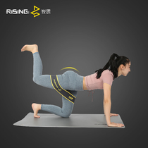 Stretch of female resistance with fitness elastic belt squatting buttocks and skid without rolling yoga exercise stretching buttocks