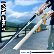 Longquan City Black Golden Ancient Knife Sword Knife Sword Knives Cold Weapon Wushu Knife Embroidered Spring Knife Tang Hengknife Unopened Blade