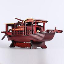 Wooden Handicraft Jiaxing South Lake Red Boat Model Chinese Swing Piece Wood Craft Boat Adornment Handmade Gift Wholesale
