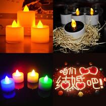 Solar Electronic Candle Wholesale Courted Marriage Table White God Ware Valentines Day Emulation LED Smoke-free Plastic Candle Lamp