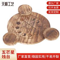 Manufacturer straight for five-mount starwood wood-candleholder pendulum wax candle holder designed to formulate tarot supplies candle holder pendulum pieces