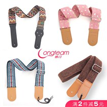 Featured guitar straps Personalized folk acoustic guitar straps Electric guitar bass guitar straps with tail nails cotton straps