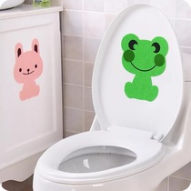  Cartoon cute creative bathroom toilet sticker thick felt toilet toilet deodorant sticker deodorant paste mat