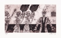 Russia-Zuyev-copper engraving collection ticket Mozart-Women are like this