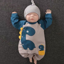 Baby jumpsuit spring and autumn female baby ha clothes newborn clothes boy 2-8-1 5 month baby out of clothing