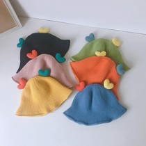 Baby baby hat cute Super Cute Spring and Autumn knitted children fishermans hat Korean version of boys and girls tide autumn and winter infants