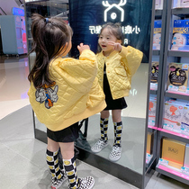 Fall in love with beautiful girl coat 2021 New Baby foreign style autumn winter clothes children Korean cotton clothes fashionable clip cotton jacket