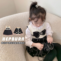 Girls autumn two-piece foreign style childrens clothing tide skirt baby early autumn clothing 2021 new childrens autumn dress