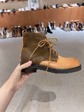 Martens, кожаные модные ретро двухцветные короткие сапоги со шнурками в английском стиле с квадратным носком, 2023, в британском стиле