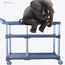 Trolley plastic mobile multifunctional food collection truck stainless steel fast food car withdrawal dining car collection Bowl cart padded