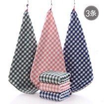 Three pieces of grid thickened gauze square towel absorbent adult face towel children towel Square