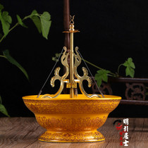 True gold yellow ceramic plate incense ring incense rack Tower retractable incense plate 12 24-hour pan incense burner
