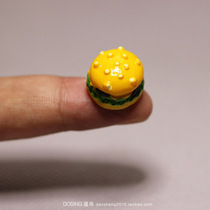 Simulation miniature model Mini version super small hamburger food play resin micro landscape ornaments accessories