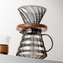 Half-room hand coffee sharing pot set glass cloud pot filter cup brewing pot household coffee making appliance