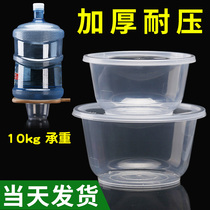 Disposable lunch box plastic bowl food grade commercial 1500ml round packing box with lid takeaway lunch box bowl thickened