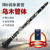 Drop Bb tone black pipe clarinet Beginner performance examination professional ebony pipe body silver-plated keys with musical instrument case bag