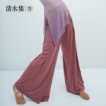 Qingshui set Douhua classical dance clothes spring and summer new straight loose wide leg pants modern dance basic training long practice pants