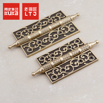 Gus old Coppersmith European all-copper 4-inch silent wooden door bearing hinge thickened antique hinge 5-inch flat hinge