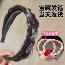 。 Fishbone braid wig hair braid braid braid twist braid with teeth non-slip net red headdress press hair band headband hair ornament woman