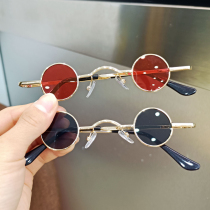 Children Sunglasses Fashion Girl Retro Small Round Frame Taiko Mirror Performance Styling Sunglasses Male Handsome Qi Baby Glasses