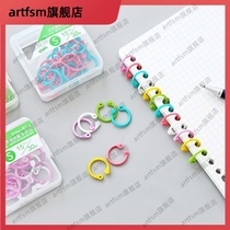 Handbook ring buckle random circle porous coil stationery environmental protection notebook ring binding ring plastic multi-function